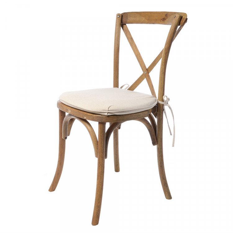 X-Back Rustic Natural Chair