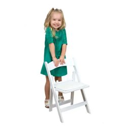 Kids White Resin Chair