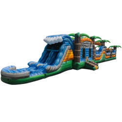 65 Ft Monsoon Madness Obstacle Course - Wet or Dry
